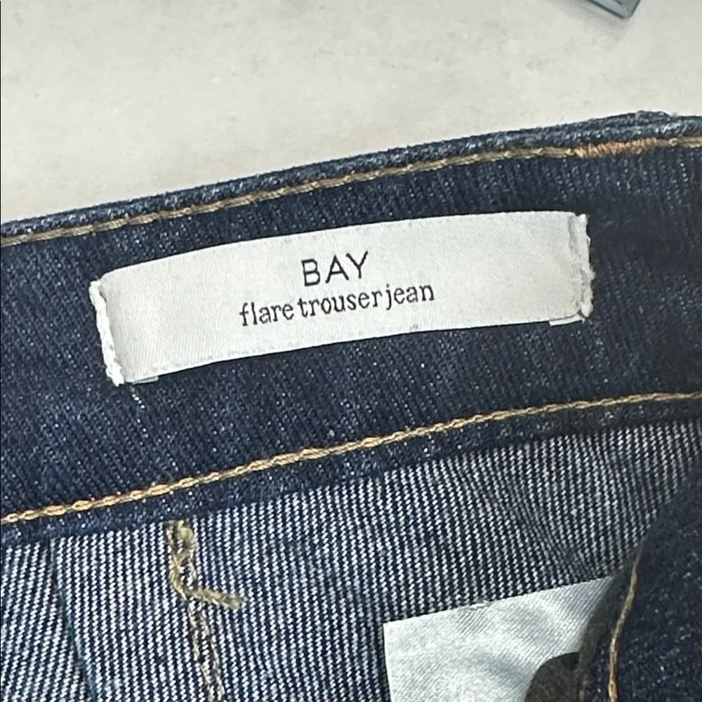 Sam Edelman Bay Flare Trouser Jeans Women’s 27 High Rise Wide‎ Leg NWT Dark Wash